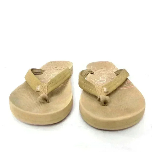 Roxy Sand Tan Flip Flop Sandals - 6 - Picture 5 of 9